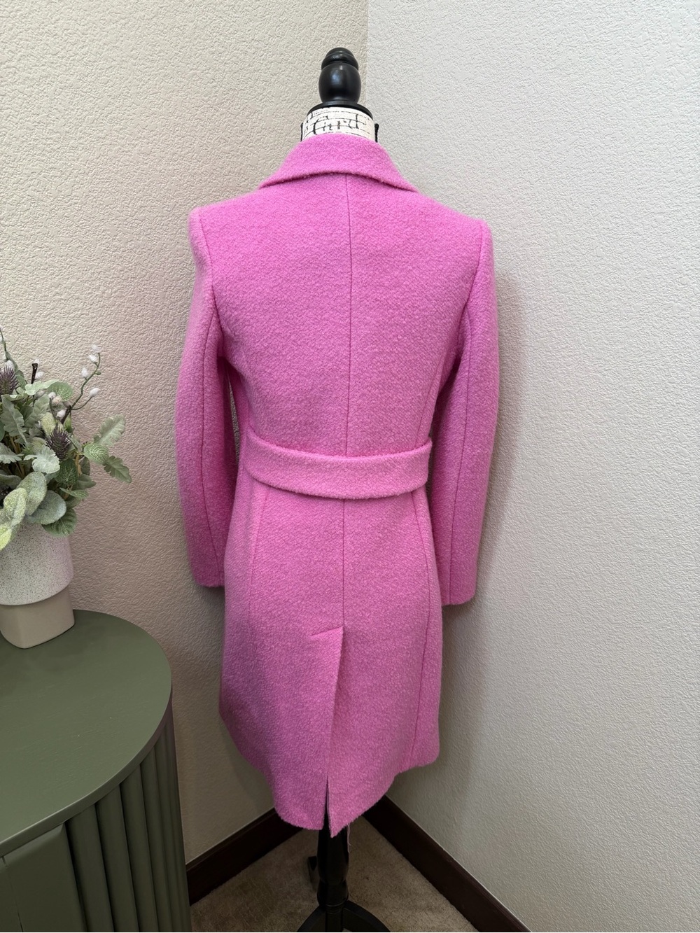 Sam Edelman Pink Notched Lapel Reefer Coat - Picture 2 of 9